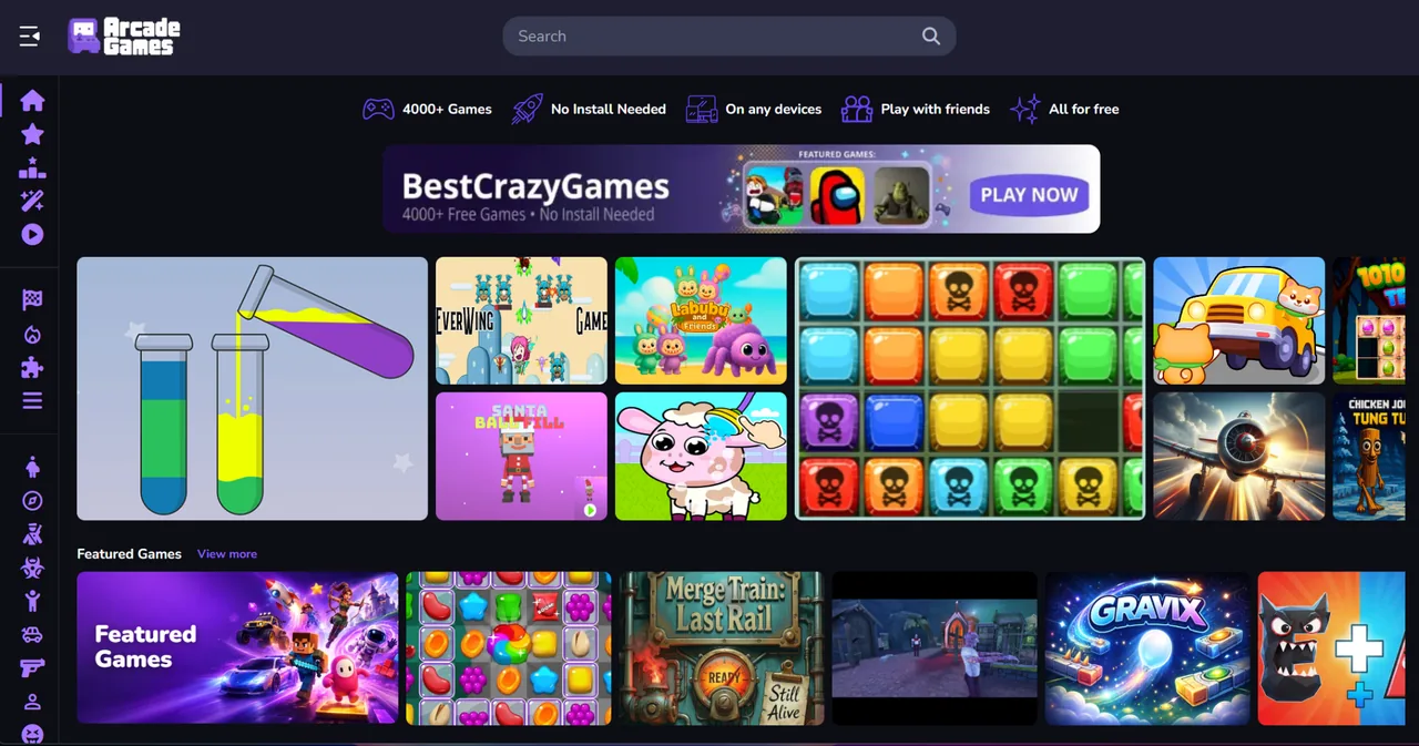 CrazyGames-style GamePortalScript template demo